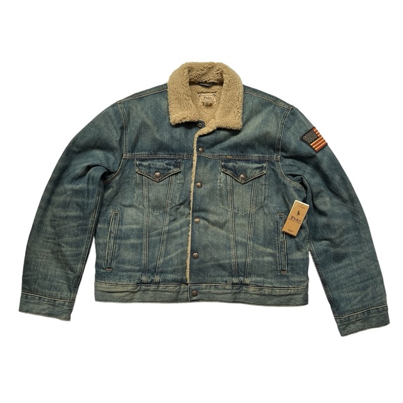 Polo Ralph Lauren Other - POLO RALPH LAUREN Mens Trucker Jacket Fleece Lined Size XL, XXL